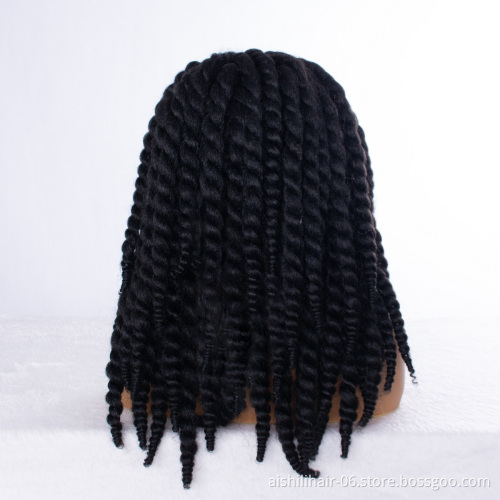 Wholesale twist braiding hair headband wigs black heat resistant synthetic headband wigs for black women